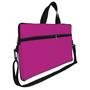Case Capa Maleta Premium Para Notebook Laptop De 17 E 17,3 Com Alça De Mão Alça De Ombro E Zíper Lateral - Rosa