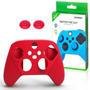 Capa Case Silicone Antiderrapante + 2 Grips XBOX Séries X/s Cor:vermelho;
