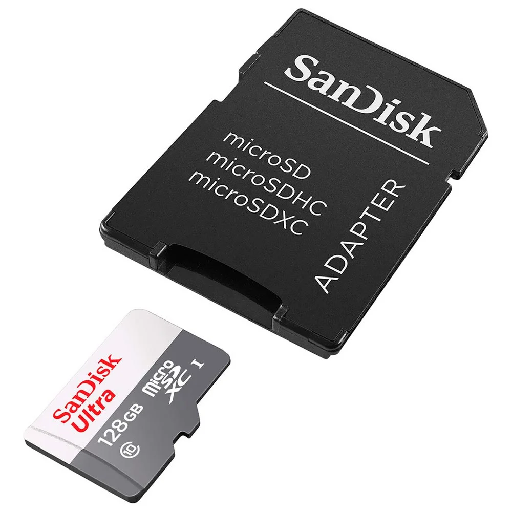 Cartão de Memória Sandisk Ultra, 128GB, Micro SDXC, com Adaptador - Sdsqunr-128g-gn3ma
