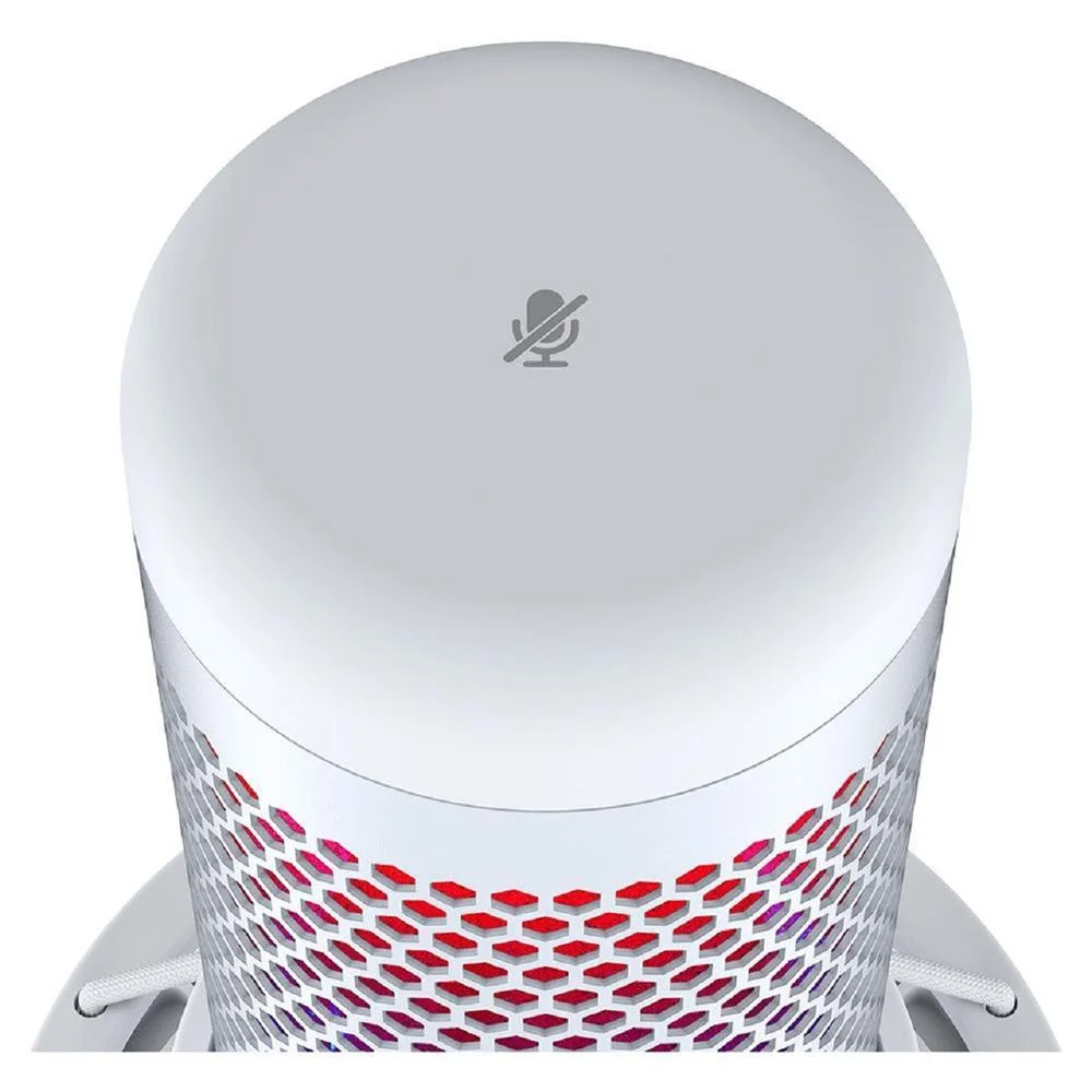 Microfone Hyperx Quadcast S RGB USB Branco KaBuM