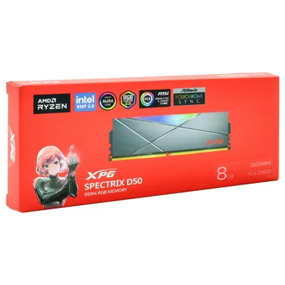 XPG AX4U32008G16A-D50 DDR4 3200（16A）8G Memoria Ram Adata Xpg Spectrix D50 8GB KaBuM