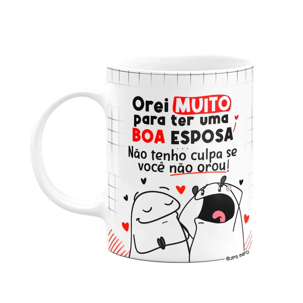 Caneca Flork Namorados - Orei Muito Para Ter Uma Boa Esposa