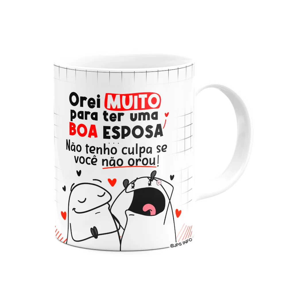 Caneca Flork Namorados - Orei Muito Para Ter Uma Boa Esposa