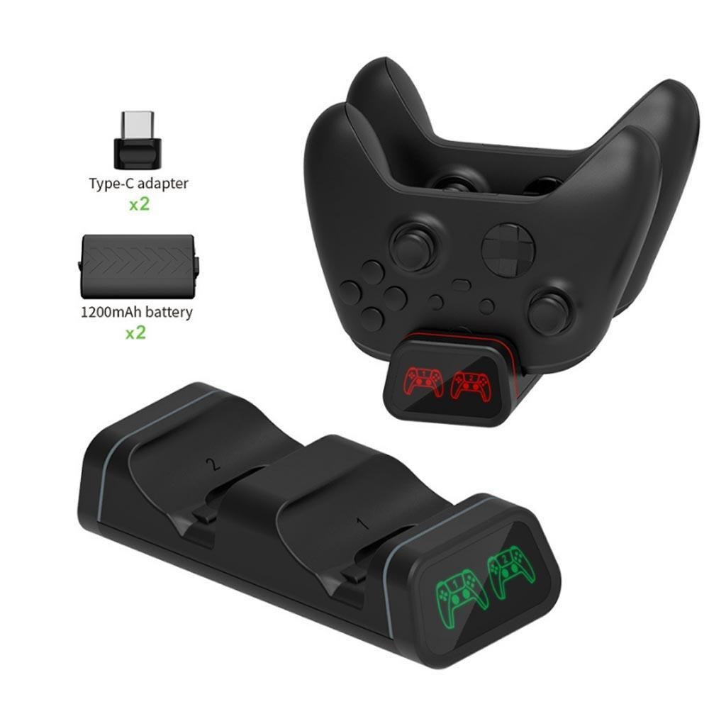 Dock Carregador Controle X- Series S/x Dock + 2 Baterias 1200mah Dobe Dock Carregador Controle X- Series S/x Dock + 2 Baterias 1200mah Dobe