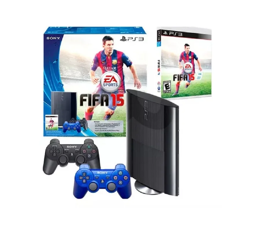 Sony Playstation 3 Super Slim 500gb Fifa 15/extra Dualshock 3 Controller Cor Charcoal Black Sony Playstation 3 Super Slim 500gb Fifa 15/extra Dualshock 3 Controller Cor Charcoal Black