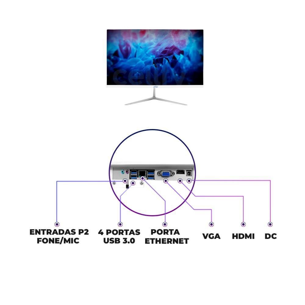 Computador All In One PC Tela 23,8’’ Intel I5 512gb Full Hd em Campinas - foto 2