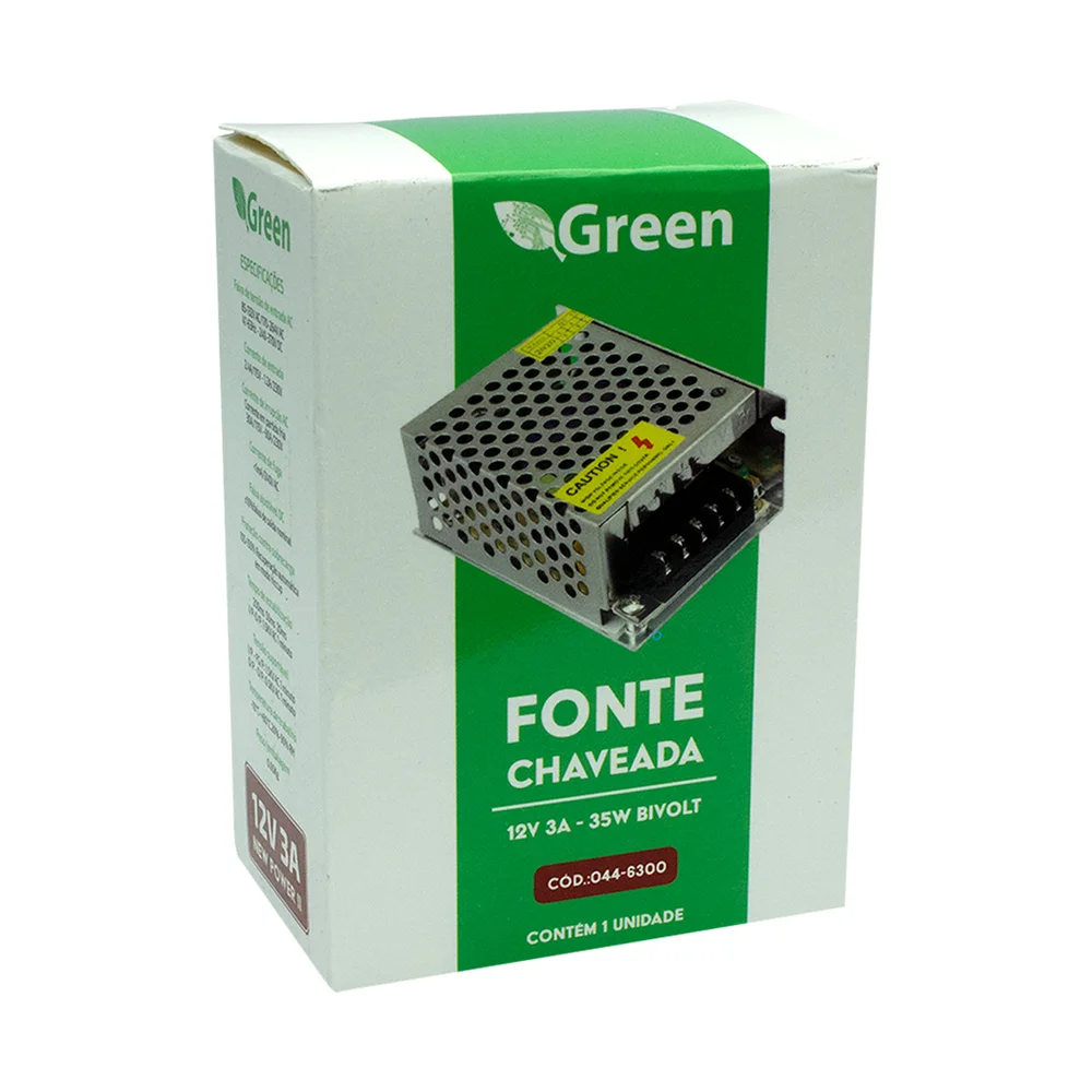 Fonte Chaveada 12v 3a 35w Bivolt - Gabinete Metal Colmeia
