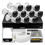 Kit Intelbras 10 Câmeras Segurança Vhc 1120 20m Dvr De 16 Canais 6 Tb