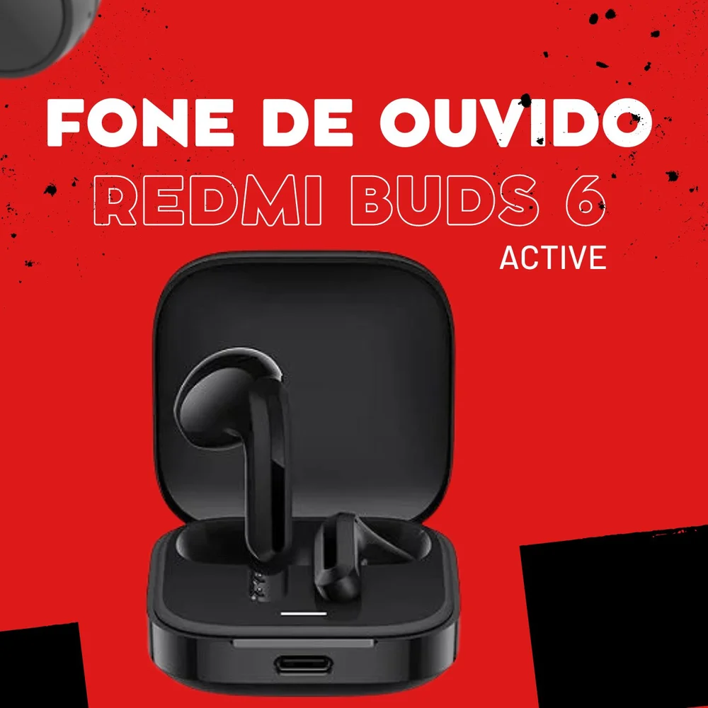 Xiaomi Redmi Buds 6 Active, Fones De Ouvido Sem Fio, Bluetooth Bateria 20 horas, Resistente à Água e Suor - view 2