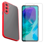 Capa Translucida Para Samsung Galaxy A15 + Pelicula Hidrogel Cor:vermelho