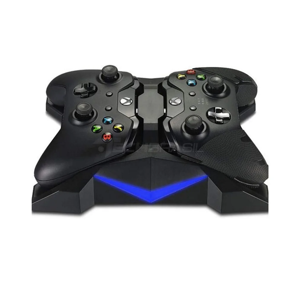Carregador Duplo Ufo LED Para 2 Controle XBOX One Base Suporte Carregador Duplo Ufo LED Para 2 Controle XBOX One Base Suporte