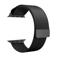 Pulseira Metal Milanese Compatível Smartwatch Apple Iwo Hw Fecho Magnético 38-49mm Cor:preto;tamanho:38/40/41mm