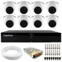 Kit 8 Câmeras Intelbras Vhd 1220 D G7 Dome Full Hd 1080p Lente 2.8mm Visão Noturna 20m + Dvr Tudo Forte Tfull Hdx 3308 8 Canais Com App Xmeye