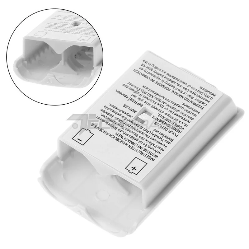 Suporte De Pilhas Controle XBOX 360 Tampa De Bateria Branca