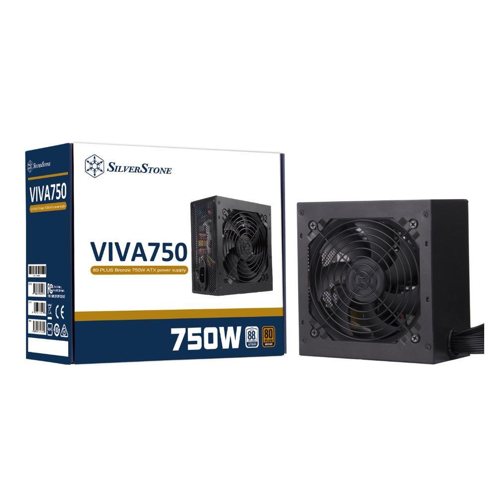 Fonte 750w Silverstone Viva 750 - Pfc Ativo - Eficiência 80% - 80 Plus® Bronze - Sst-va750-b Fonte 750w Silverstone Viva 750 - Pfc Ativo - Eficiência 80% - 80 Plus® Bronze - Sst-va750-b