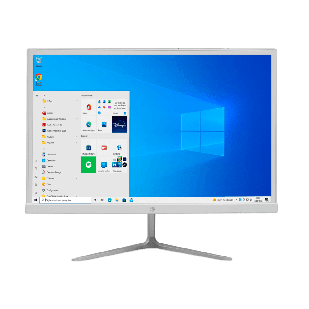 Computador All In One I7 8GB Ram SSD 480GB Tela 19 Hd Wifi - Branco em Campinas - foto 5