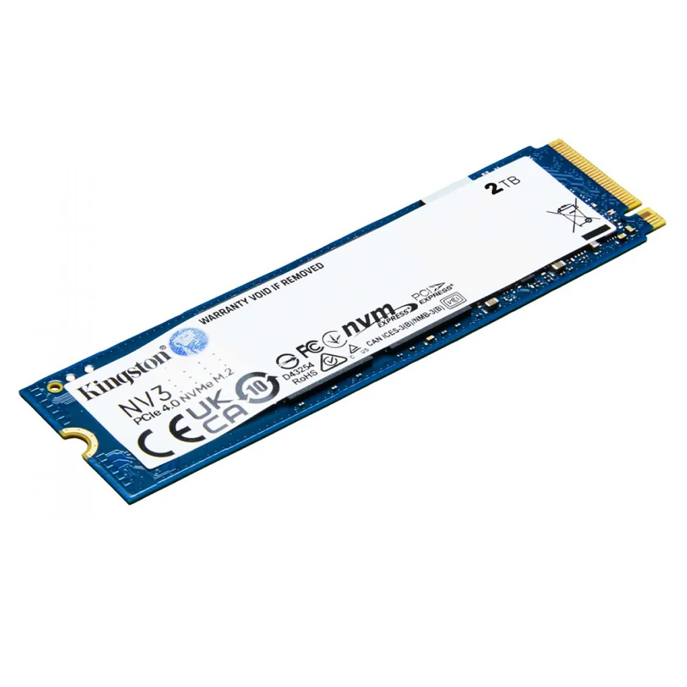 SSD 2TB Kingston M.2 Nvme PCie 4, Leitura 6000MB/s - Gravação 5000MB/s, Nv3 - Snv3s/2000g