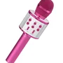 Microfone Sem Fio Karaoke Bluetooth Alto Falante Embutido Usb Cor Rosa Pink