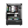 Gabinete Liketec Kingdom Dark Mid Tower Vidro Temperado Usb S/fan Preto