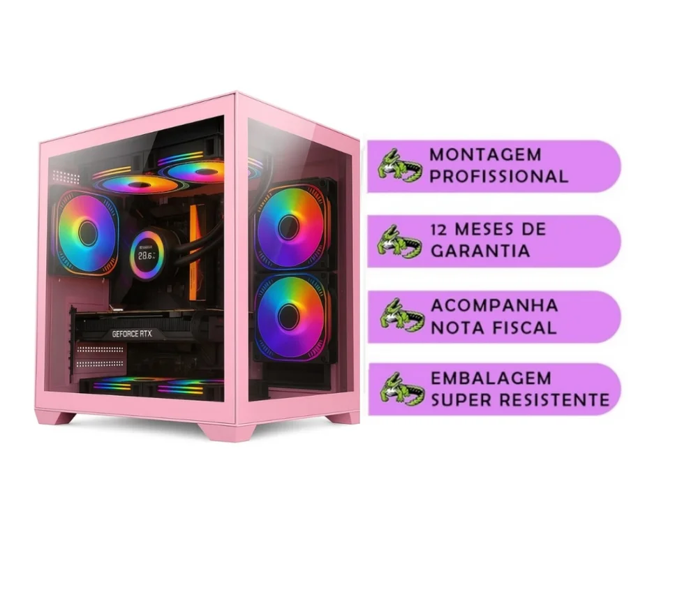 PC Gamer Balão.info Intel Core I5 3.6Ghz, 16GB RAM, SSD 240GB, Wi-fi, Rosa Pink Feminino em Campinas - foto 2