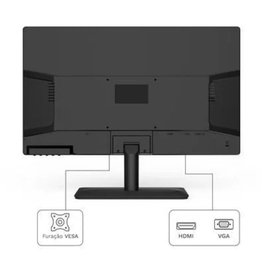 Monitor Hq 19,5" LED 1600x900 75hz HDMI Vga Preto Monitor Hq 19,5" LED 1600x900 75hz HDMI Vga Preto
