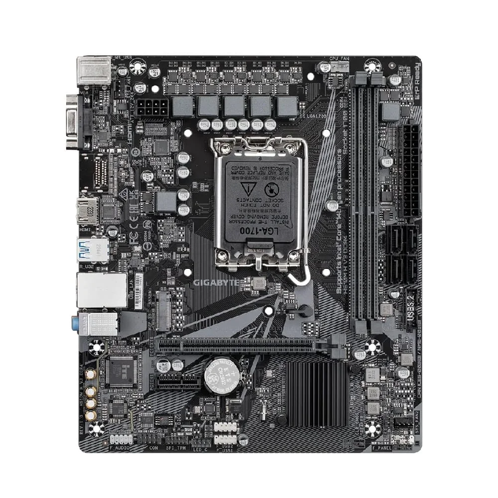Placa Mãe Gigabyte H610m H V3 Ddr4 LGA  1700 2xDDR4 Chipset H610 Matx
