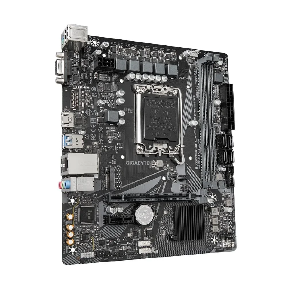 Placa Mãe Gigabyte H610m H V3 Ddr4 LGA  1700 2xDDR4 Chipset H610 Matx
