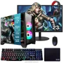 Computador PC Gamer Completo Tob Intel Core I7 SSD 240GB 8GB Gabinete Aquário Teclado Mouse Mouse Pad E Headset Gamer Monitor 23" WINDOWS 10 Pro Trial
