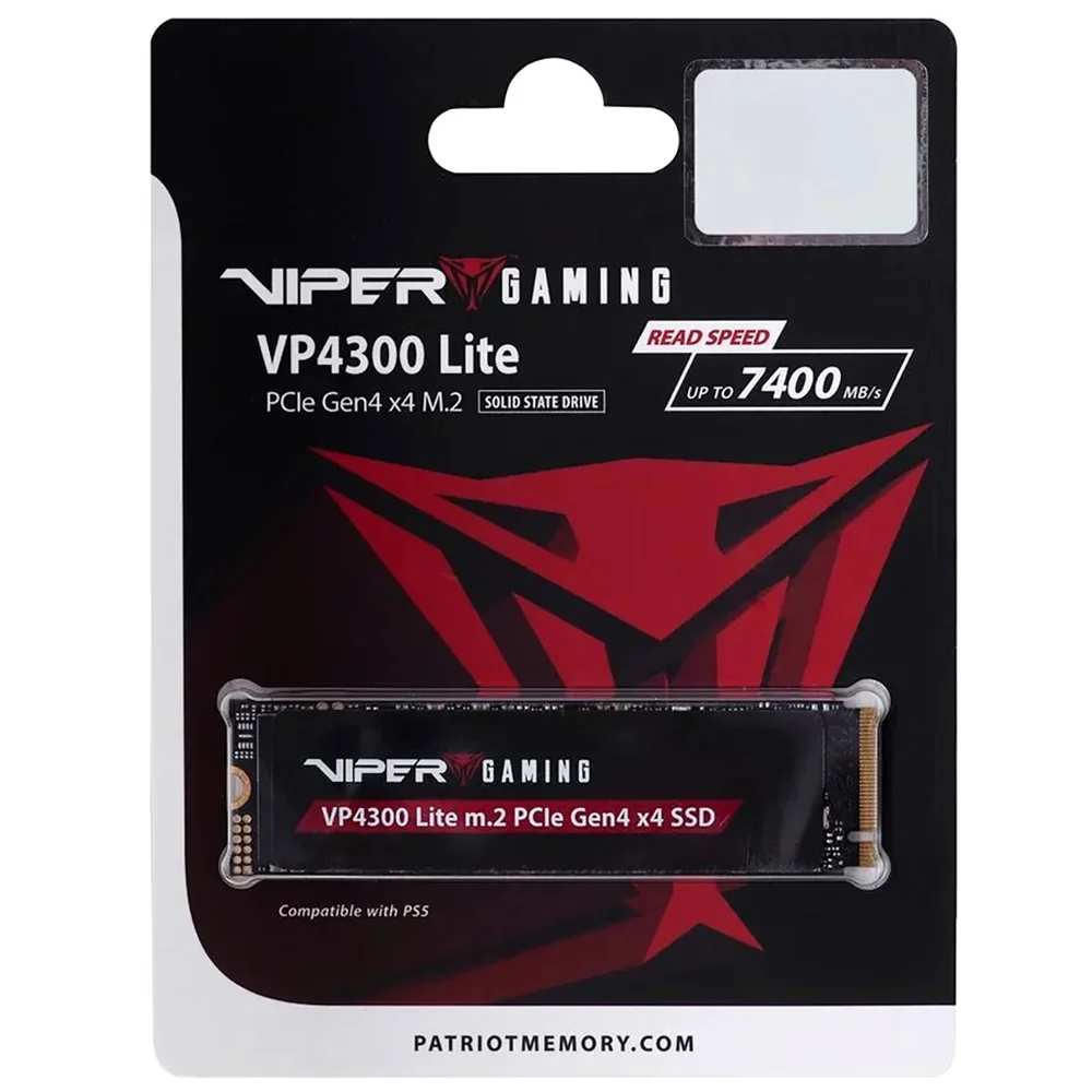 SSD Patriot M.2 500gb Viper Gaming Vp4300 Lite Nvme - Vp4300l500gm28h SSD Patriot M.2 500gb Viper Gaming Vp4300 Lite Nvme - Vp4300l500gm28h