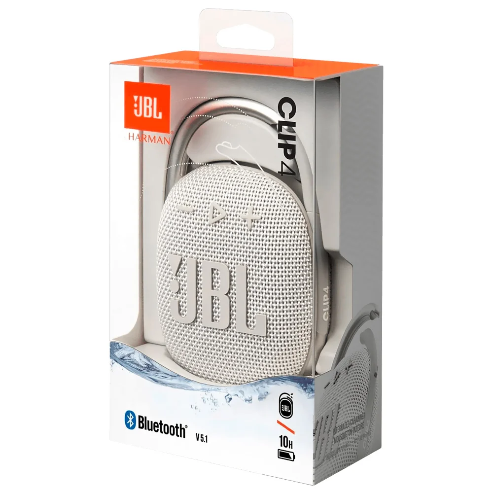 Caixa De Som Jbl Clip 4 Bluetooth - Branco