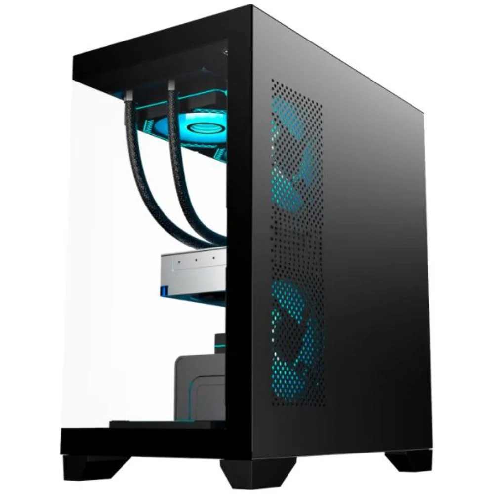 Gabinete Gamer K-mex Poseidon Ii Mid Tower Micro Atx Vidro Temperado Usb 3.2 S/ Fan - Preto Gabinete Gamer K-mex Poseidon Ii Mid Tower Micro Atx Vidro Temperado Usb 3.2 S/ Fan - Preto