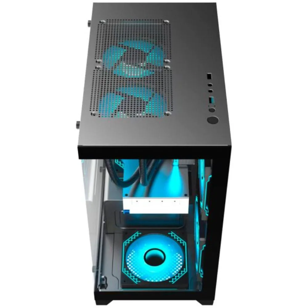 Gabinete Gamer K-mex Poseidon Ii Mid Tower Micro Atx Vidro Temperado Usb 3.2 S/ Fan - Preto Gabinete Gamer K-mex Poseidon Ii Mid Tower Micro Atx Vidro Temperado Usb 3.2 S/ Fan - Preto