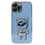 Capa Com Suporte De Astronauta Galvanizado Compatível Com Iphone Modelo:15;cor:azul