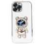 Capa Com Suporte De Astronauta Galvanizado Compatível Com Iphone Modelo:13;cor:branco