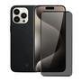 Kit Capa Couro Dual Preta E Película Defender Pro Privacidade Para Iphone 15 Pro - Gshield