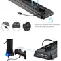 Base Suporte 2 Cooler Para Playstation 4 Fat Carregador 3 Usb Ps4