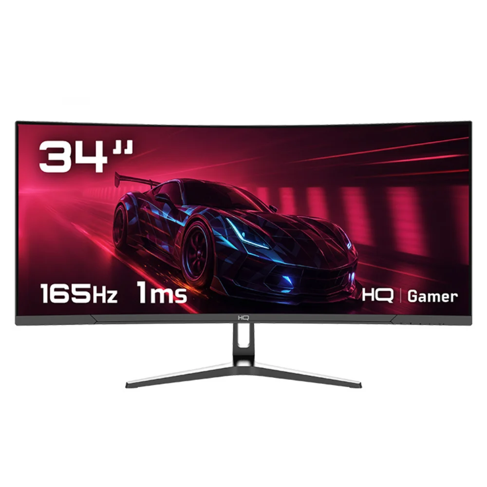 Monitor Gamer HQ Premium 34" Curvo, Ultrawide (QHD) 3440x1440, 1Ms, 165Hz, AMD Freesync, HDMI, DP - Hq34c16 Monitor Gamer HQ Premium 34" Curvo, Ultrawide (QHD) 3440x1440, 1Ms, 165Hz, AMD Freesync, HDMI, DP - Hq34c16