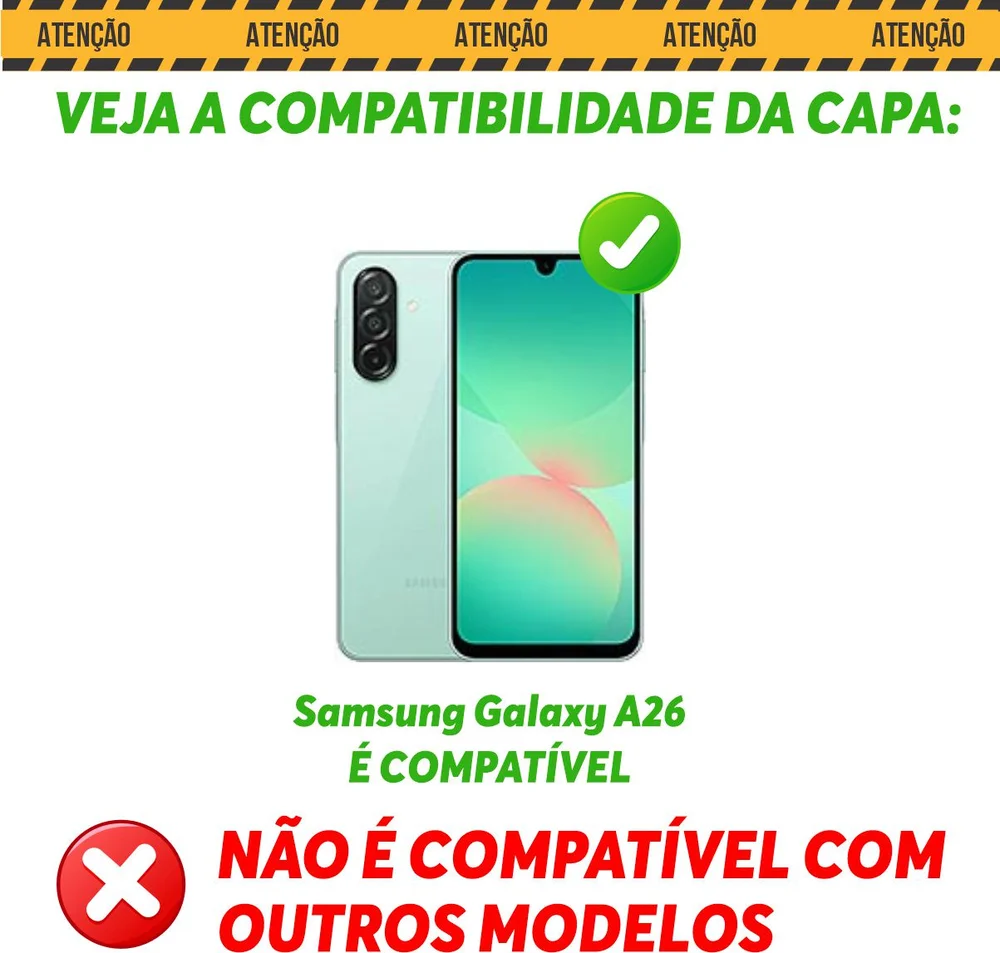 Capa Capinha Case Para Com Samsung Galaxy A26 - Protetora Resistente Anti Impacto Queda Armadura Militar