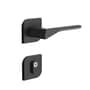 Fechadura Roseta Design Externa 40mm Preto Fosco 735e12855pf 3f