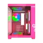 Gabinete Gamer Aquário Candy Clanm, Tower, Mini-itx - Micro-atx, Vidro Temperado Lateral , Rosa