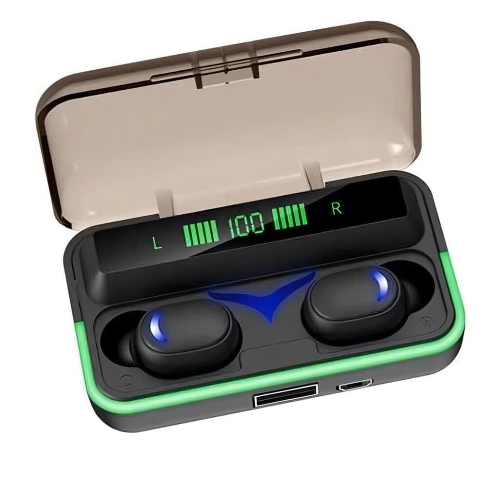 Fone Ouvido Preto LED Power Bank Para Samsung A10