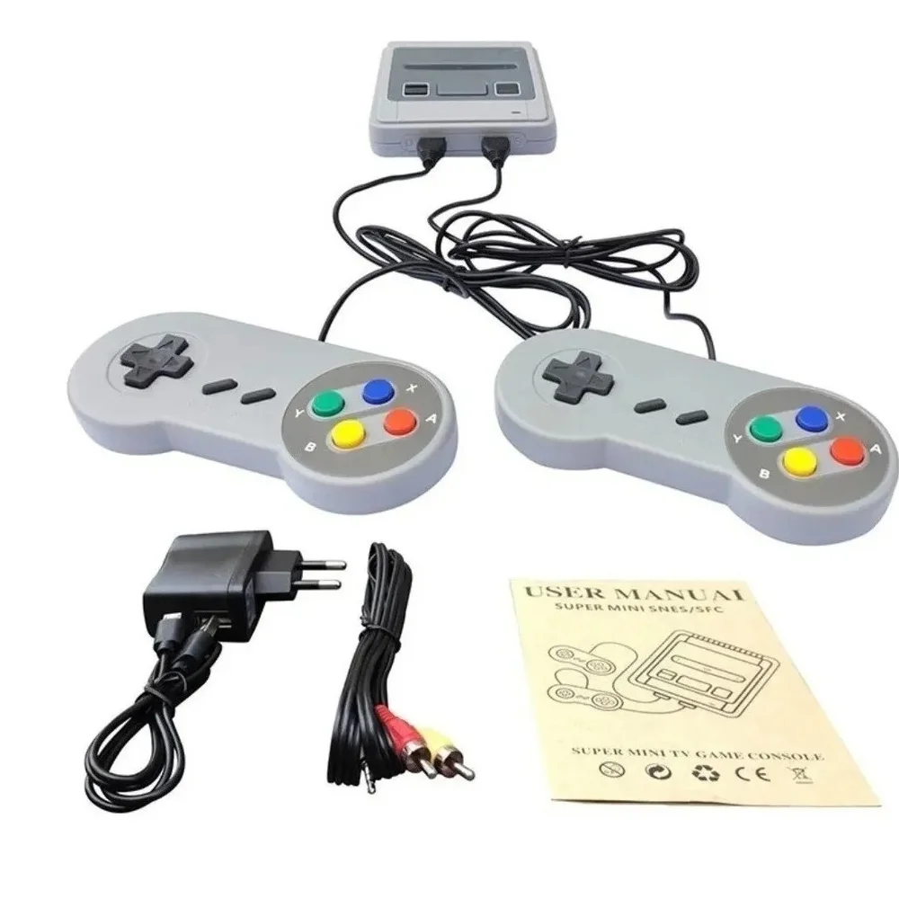 Mini Console Super Mini Sfc Retrô 620 Jogos Clássicos 8 Bits Com 2 Controles – Plug & Play Bivolt Mini Console Super Mini Sfc Retrô 620 Jogos Clássicos 8 Bits Com 2 Controles – Plug & Play Bivolt