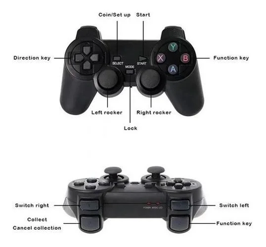 Stick De Jogo Clássico 4k Sem Fio Com Jogos Integrados Cor:preto
