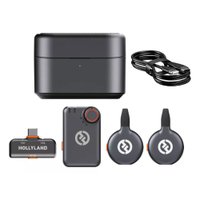Microfone Sem Fio Hollyland Lark M2s Usb-c / Lightning, Som Profissional