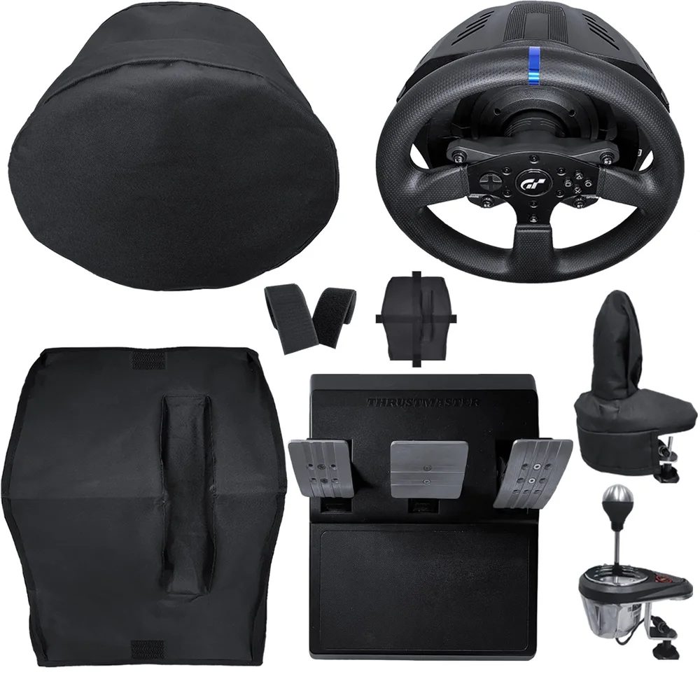Kit Capas Protetoras Qualicapas Compatíveis C/ Volante E Base T300RS GT + Pedal T3PA + Câmbio TH8A-TH8S Thrustmaster Kit Capas Protetoras Qualicapas Compatíveis C/ Volante E Base T300RS GT + Pedal T3PA + Câmbio TH8A-TH8S Thrustmaster