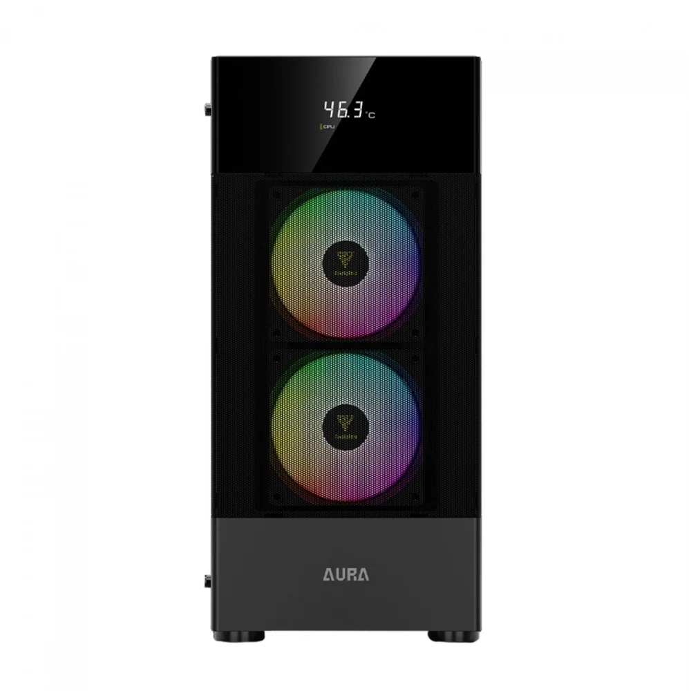 Gabinete Gamer Gamdias Aura Gc5 ARGB, Mid-tower, Vidro Temp, 3 Fans, Black - Aura Gc5 ARGB Bk