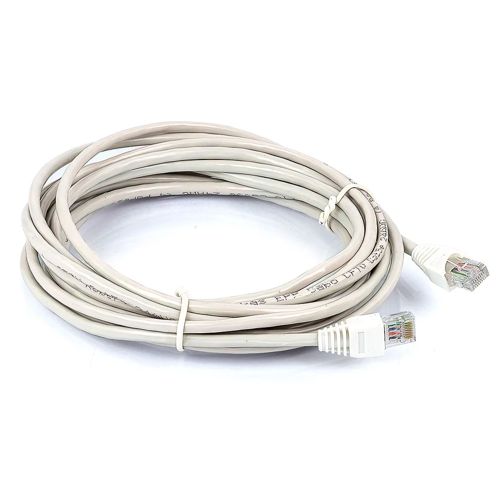Cabo De Rede Patch Cord Cat5e Montado Branco - 25 Metros