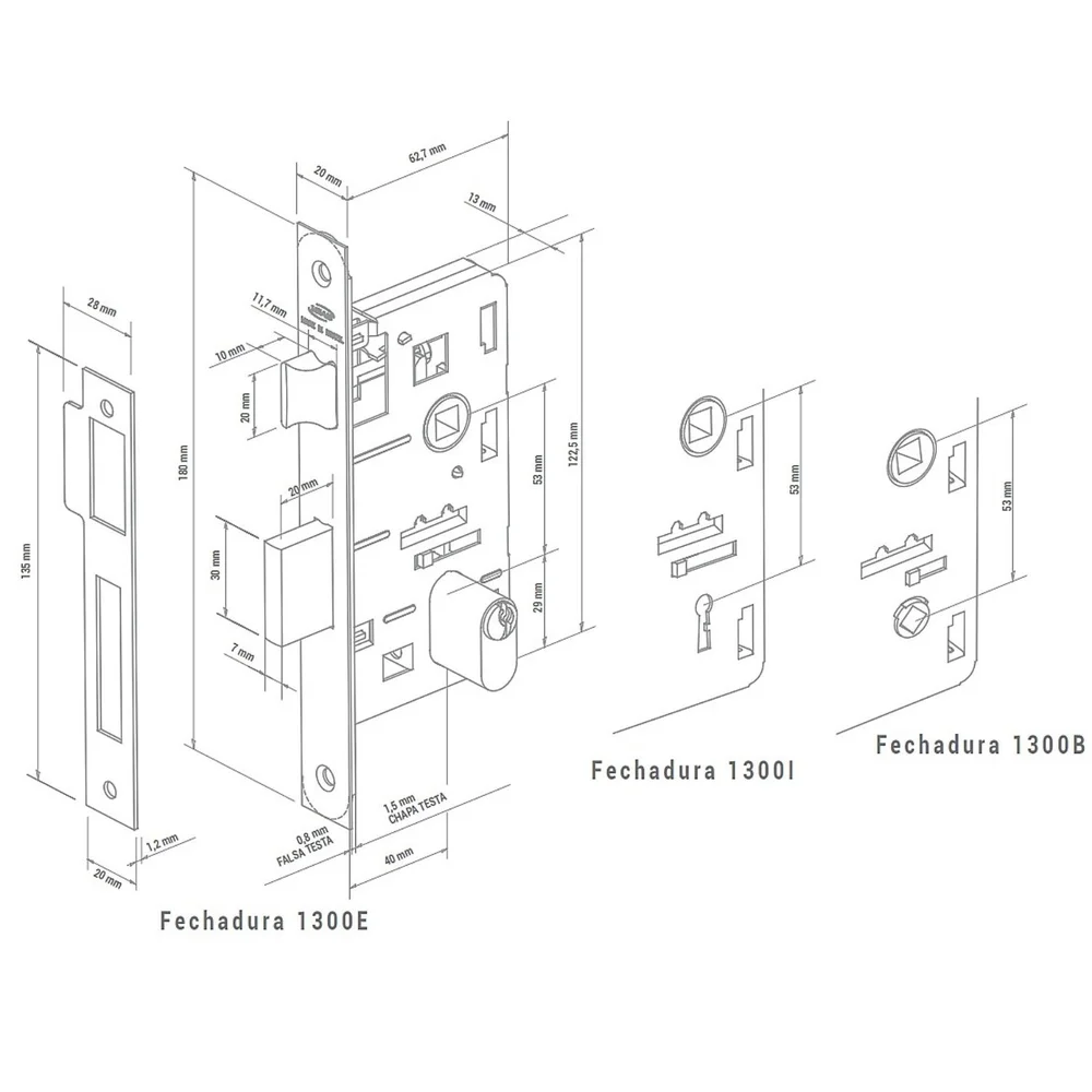 Fechadura Duna 3 Externa 40mm Antique Aq M09j5z R0069 Ez1300 Imab