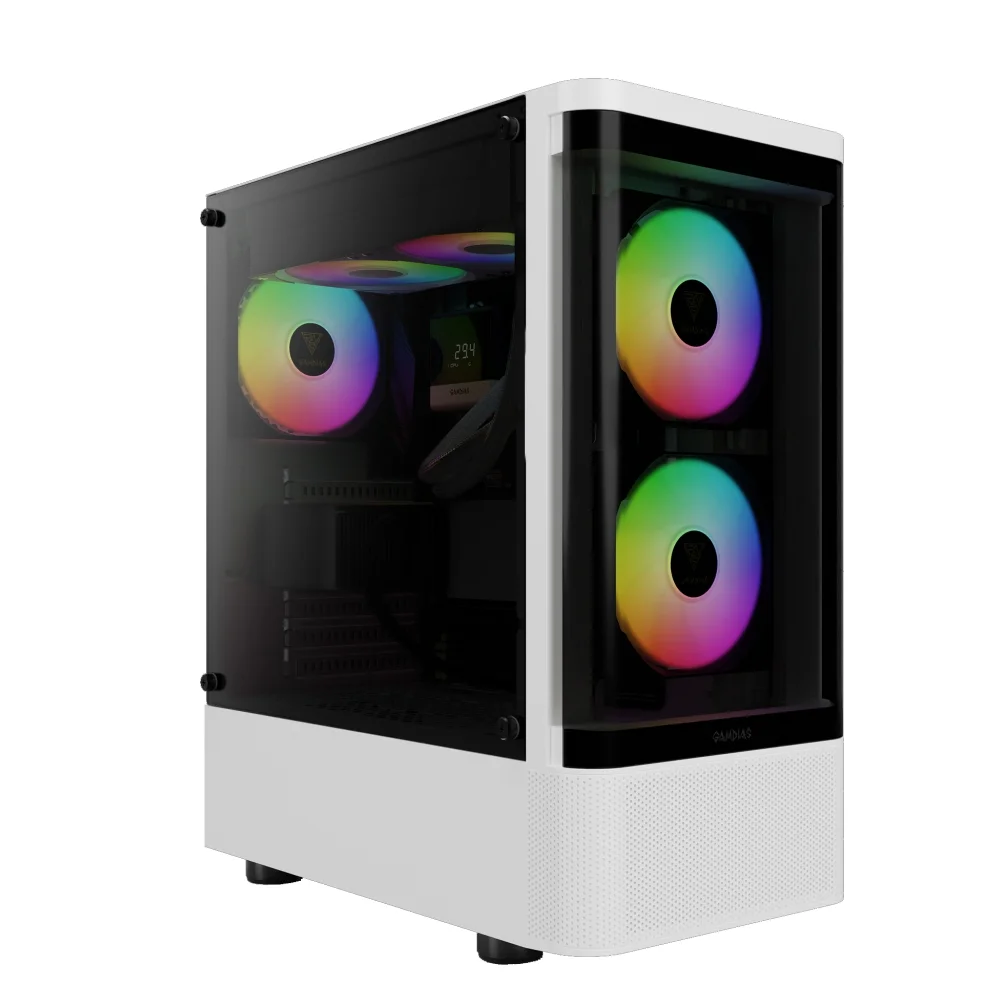 Gabinete Gamer Gamdias Talos E3 Cg Wh, Mid-tower, Vidro Temp, 3 Fans, White - Talos E3 Cg Wh Gabinete Gamer Gamdias Talos E3 Cg Wh, Mid-tower, Vidro Temp, 3 Fans, White - Talos E3 Cg Wh