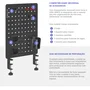 Painel Organizador Fortrek Grid Space Gamer Branco